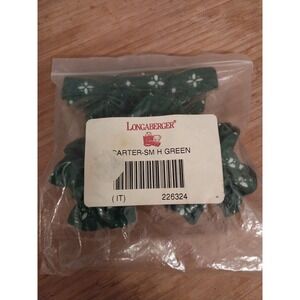 Longaberger Basket Garter Heritage Green Small Bow Tie 226324